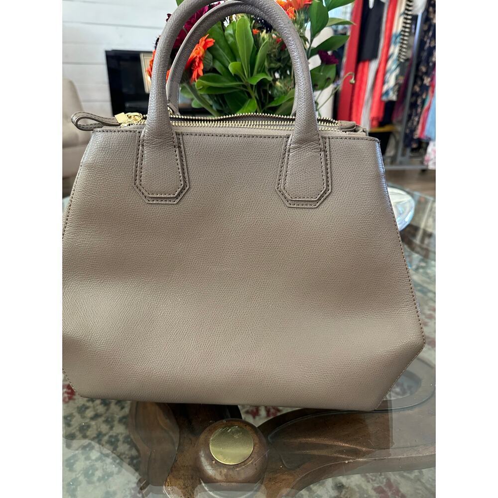 Teddy Blake Taupe Leather Satchel - Picture 9 of 12